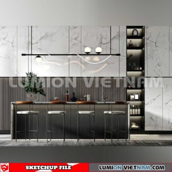 240312. Kitchen Island Sketchup 3D Models
