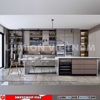 240312. Kitchen Island Sketchup 3D Models