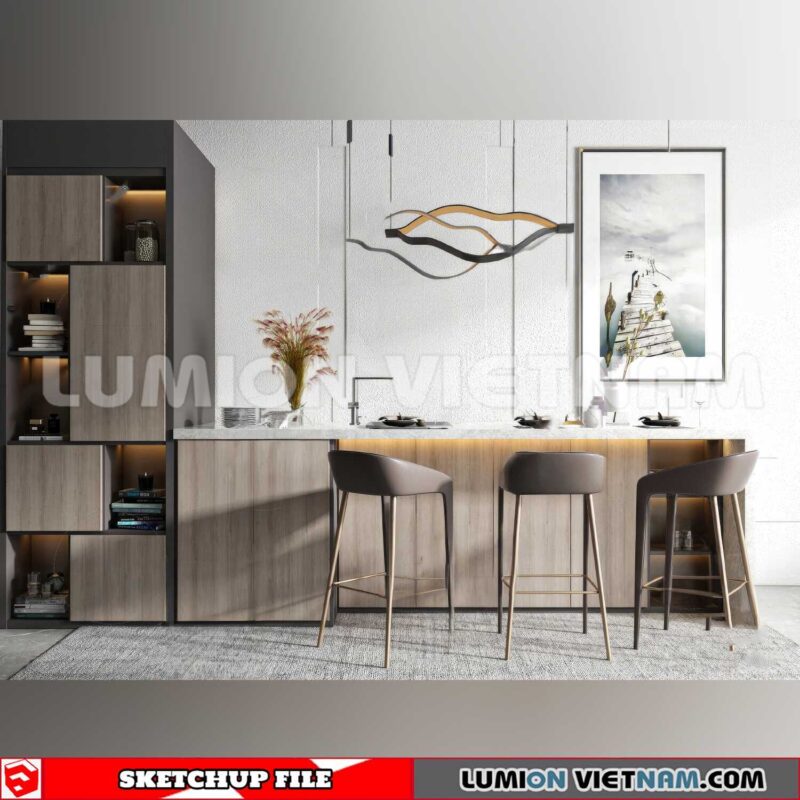 240312. Kitchen Island Sketchup 3D Models