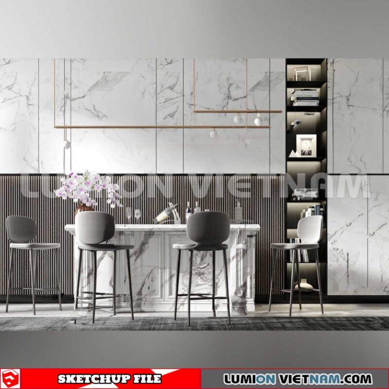 240312. Kitchen Island Sketchup 3D Models