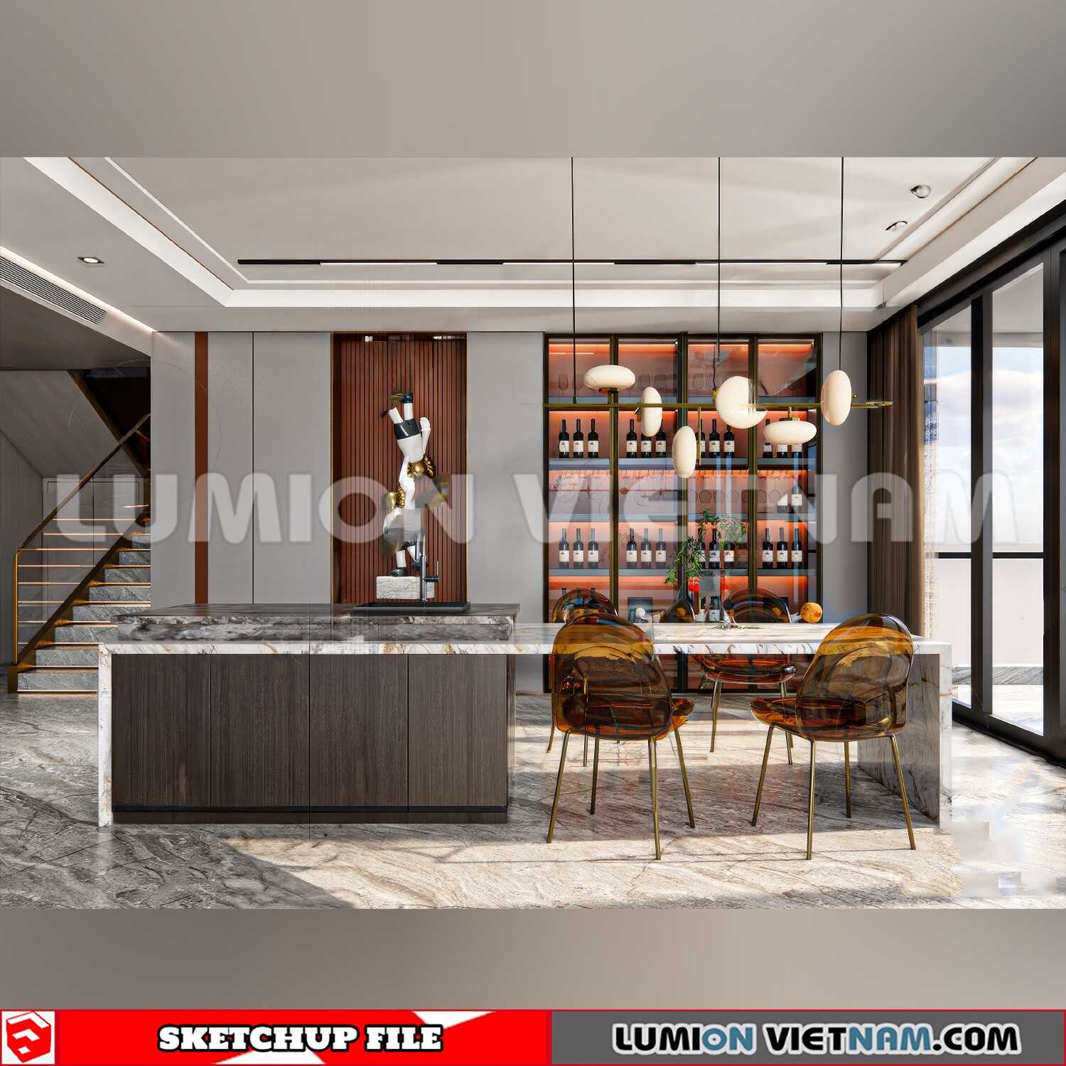 240312-Kitchen-Island-(47)-Sketchup-Models