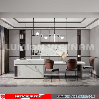 240312. Kitchen Island Sketchup 3D Models