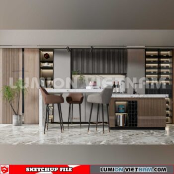 240312. Kitchen Island Sketchup 3D Models