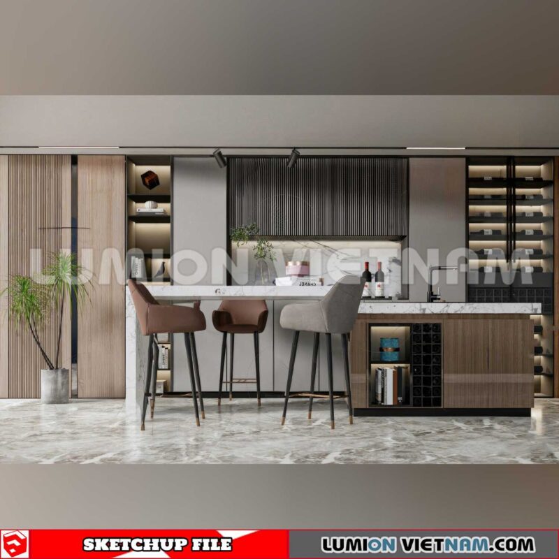 240312. Kitchen Island Sketchup 3D Models