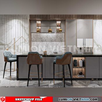 240312. Kitchen Island Sketchup 3D Models