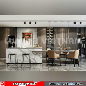 240312. Kitchen Island Sketchup 3D Models