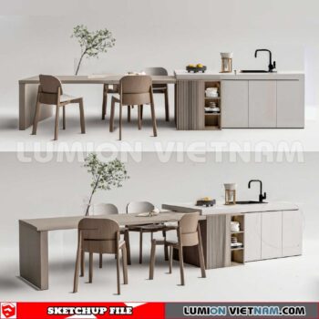 240312. Kitchen Island Sketchup 3D Models