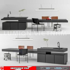 240312. Kitchen Island Sketchup 3D Models