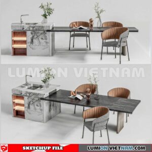 240312. Kitchen Island Sketchup 3D Models