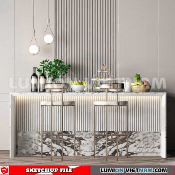 240312. Kitchen Island Sketchup 3D Models