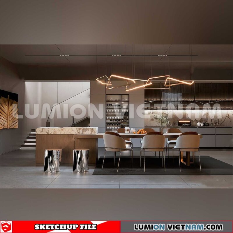 240312. Kitchen Island Sketchup 3D Models