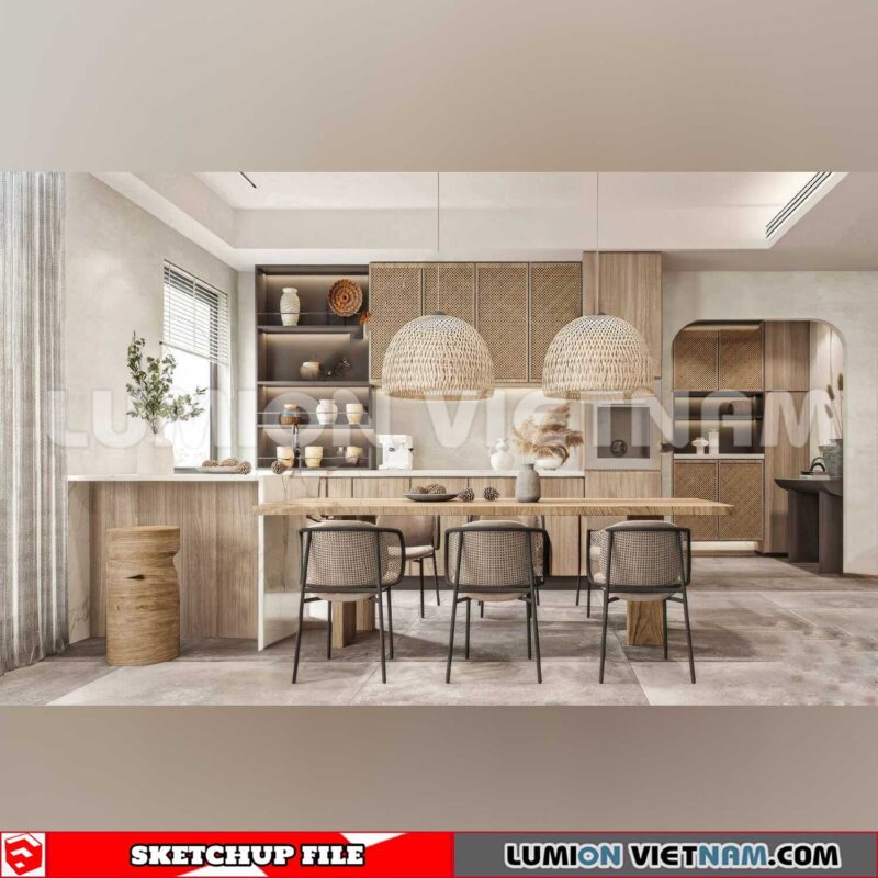 240312. Kitchen Island Sketchup 3D Models