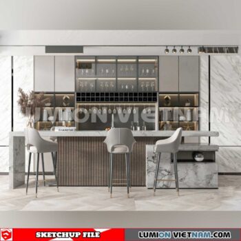 240312. Kitchen Island Sketchup 3D Models