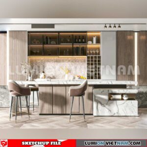 240312. Kitchen Island Sketchup 3D Models