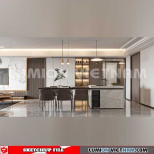 240312. Kitchen Island Sketchup 3D Models