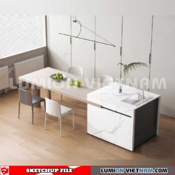 240312. Kitchen Island Sketchup 3D Models