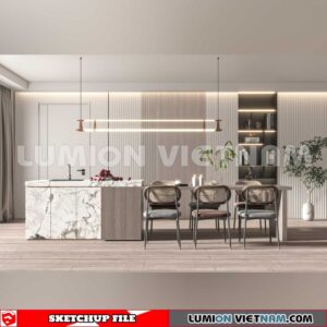 240312. Kitchen Island Sketchup 3D Models