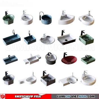 240704. Washbasin 3D Sketchup Models
