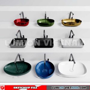 240704. Washbasin 3D Sketchup Models