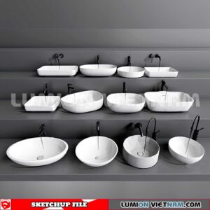 240704. Washbasin 3D Sketchup Models