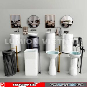 240704. Washbasin 3D Sketchup Models