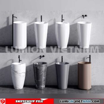 240704. Washbasin 3D Sketchup Models