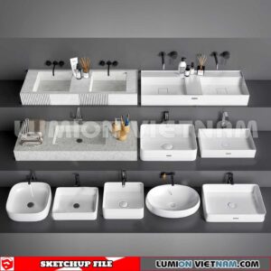 240704. Washbasin 3D Sketchup Models