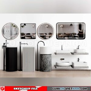240704. Washbasin 3D Sketchup Models