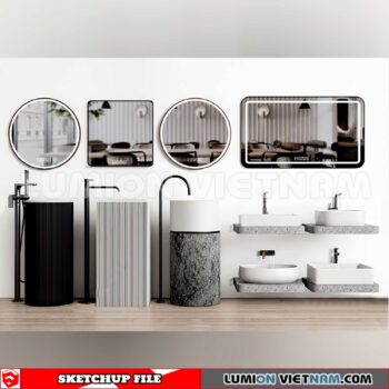 240704. Washbasin 3D Sketchup Models