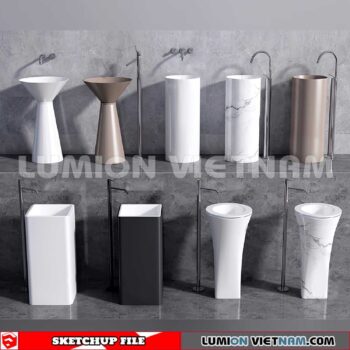 240704. Washbasin 3D Sketchup Models