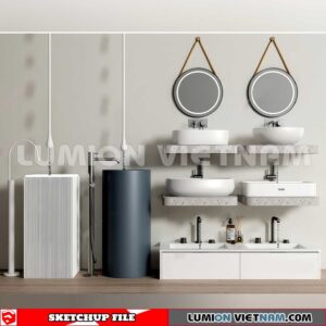 240704. Washbasin 3D Sketchup Models