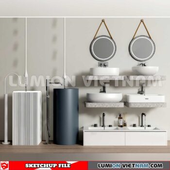 240704. Washbasin 3D Sketchup Models