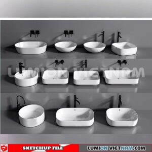 240704. Washbasin 3D Sketchup Models