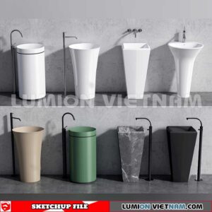 240704. Washbasin 3D Sketchup Models