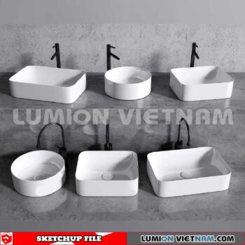 240704. Washbasin 3D Sketchup Models