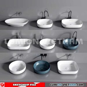 240704. Washbasin 3D Sketchup Models