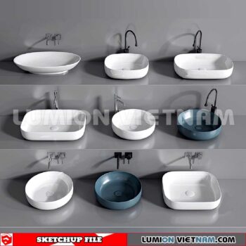 240704. Washbasin 3D Sketchup Models