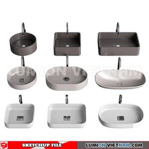 240704. Washbasin 3D Sketchup Models