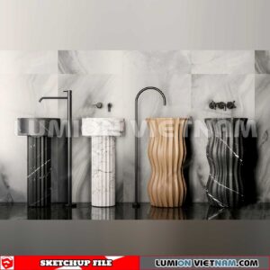 240704. Washbasin 3D Sketchup Models