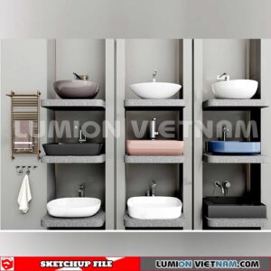 240704. Washbasin 3D Sketchup Models