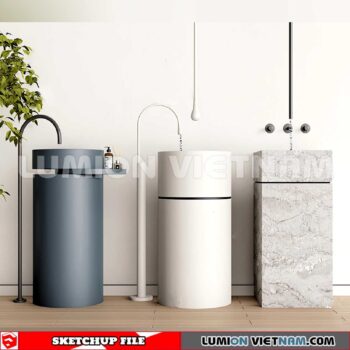 240704. Washbasin 3D Sketchup Models