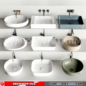 240704. Washbasin 3D Sketchup Models
