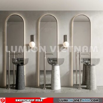 240704. Washbasin 3D Sketchup Models