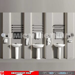 240704. Washbasin 3D Sketchup Models