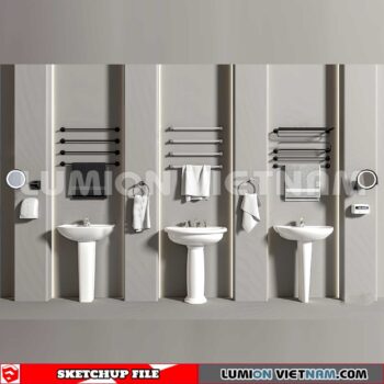 240704. Washbasin 3D Sketchup Models