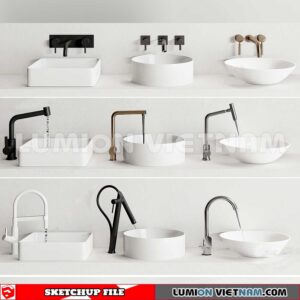 240704. Washbasin 3D Sketchup Models