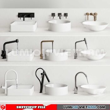 240704. Washbasin 3D Sketchup Models