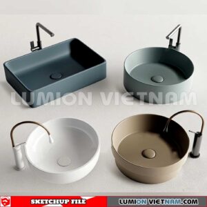 240704. Washbasin 3D Sketchup Models