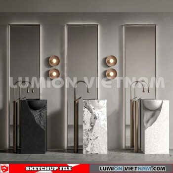 240704. Washbasin 3D Sketchup Models