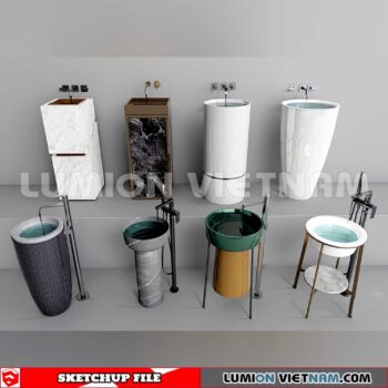 240704. Washbasin 3D Sketchup Models